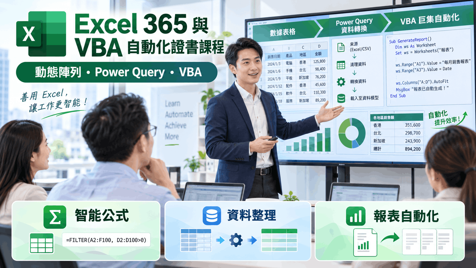 Excel 365 與 VBA 自動化證書課程
