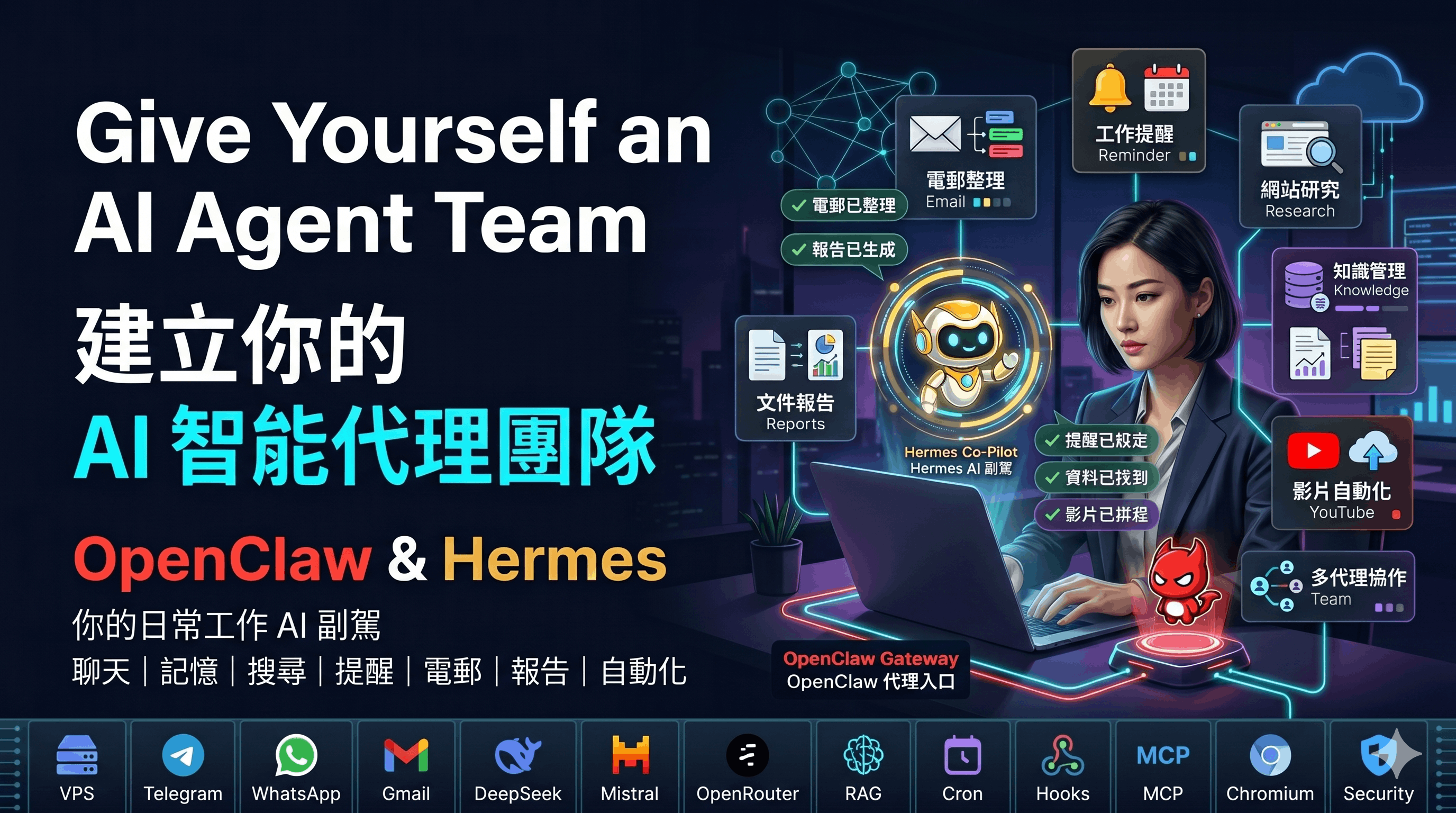 OpenClaw and Hermes AI Agent Development Banner