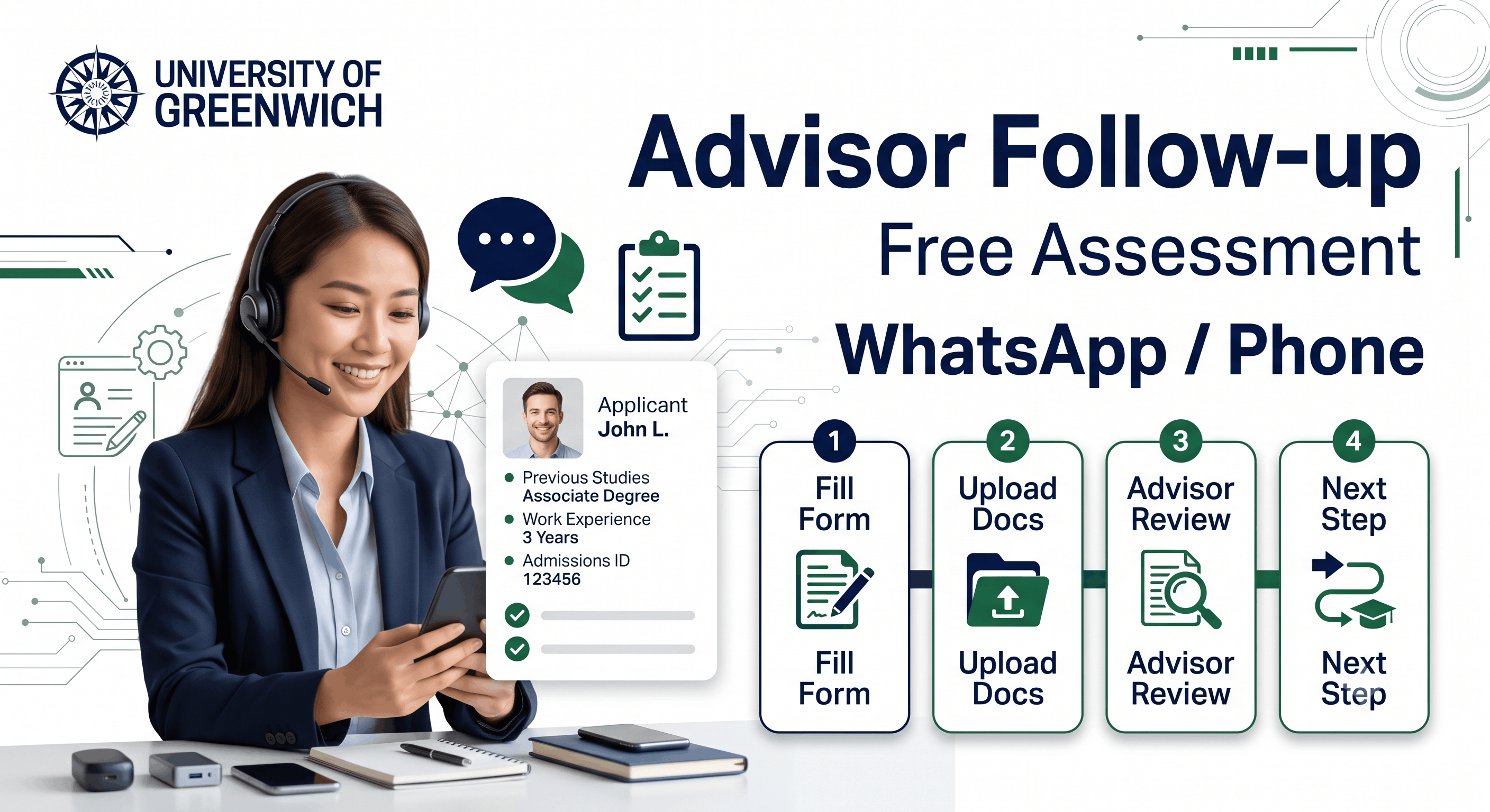 Advisor follow up by WhatsApp and phone